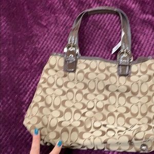 NWT Vintage Coach tan/brown tote